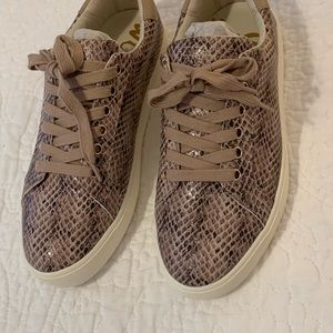 Sam Edelman Ethyl Sneakers - New in box - snake print sneakers in Sesame color